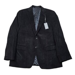 Michael Kors Corduroy Sport Coat Mens 43R 43‎ Black Classic-Fit Stretch $295